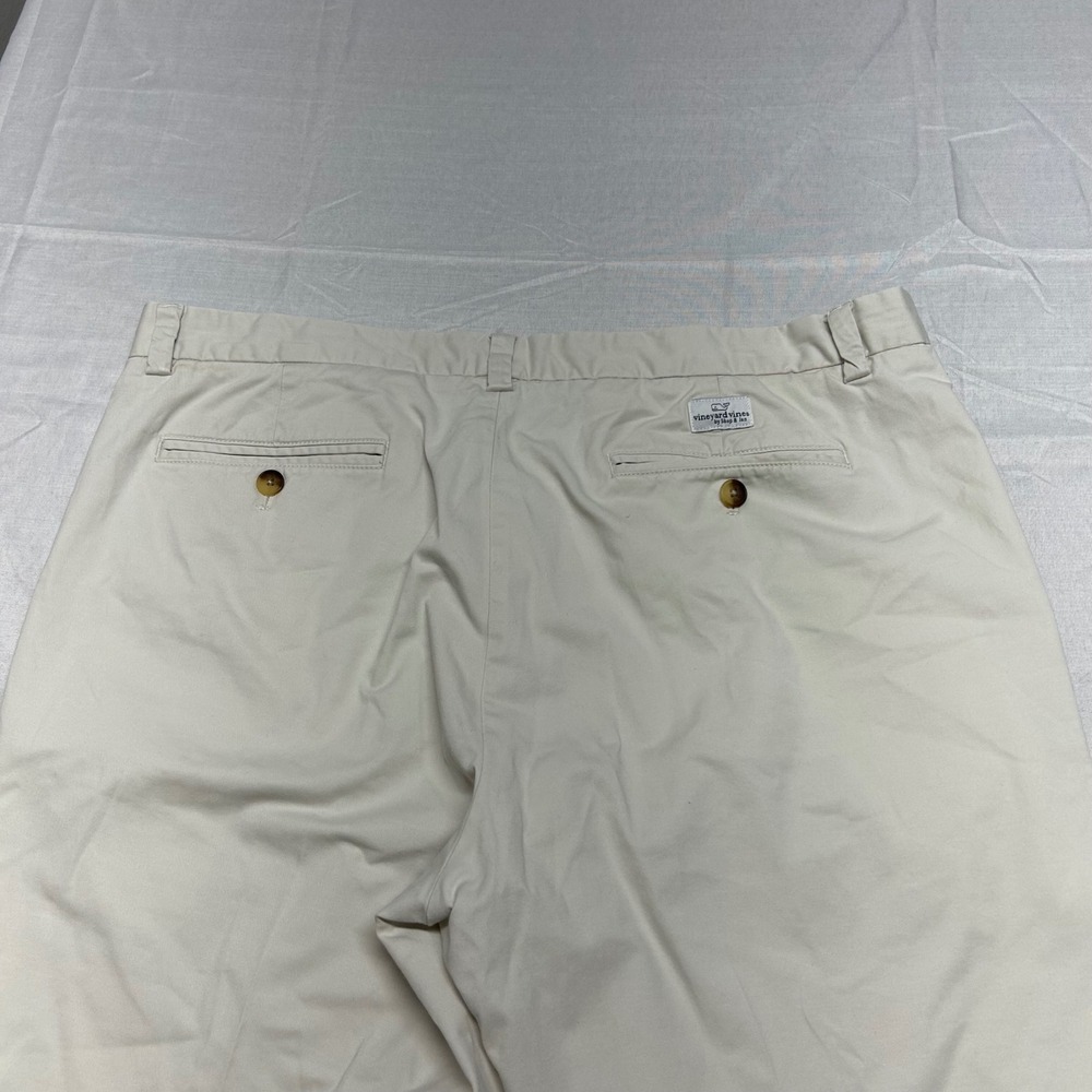 Vineyard Vines Mens 36x34 Breaker Pants Khaki Stone Chino Straight Leg Cotton - Picture 6 of 7
